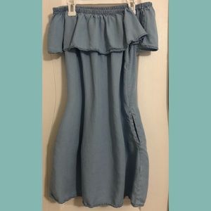 👗Off the Shoulder Denim Dress👗